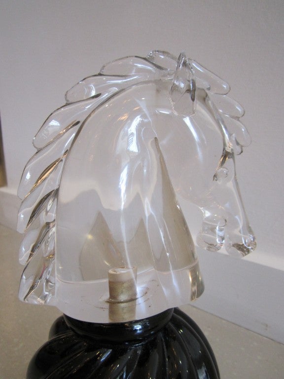 Murano Glass Horse Head Bottle -- Luxardo 1