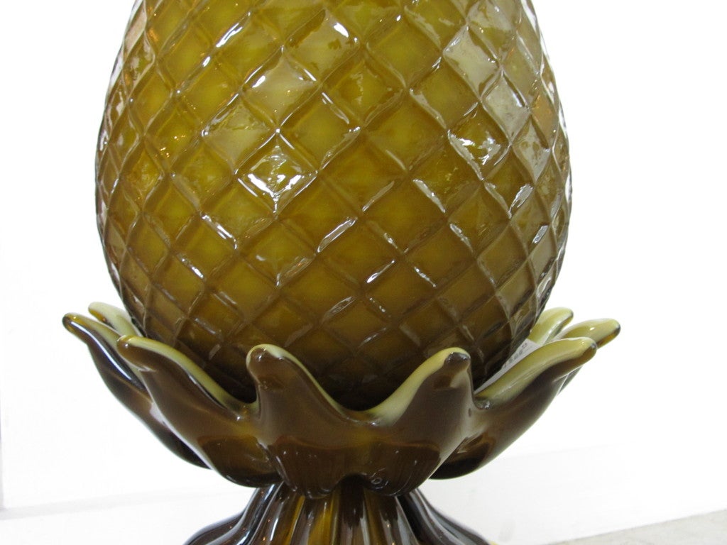 Mid-20th Century Vintage Murano Pineapple Lamp