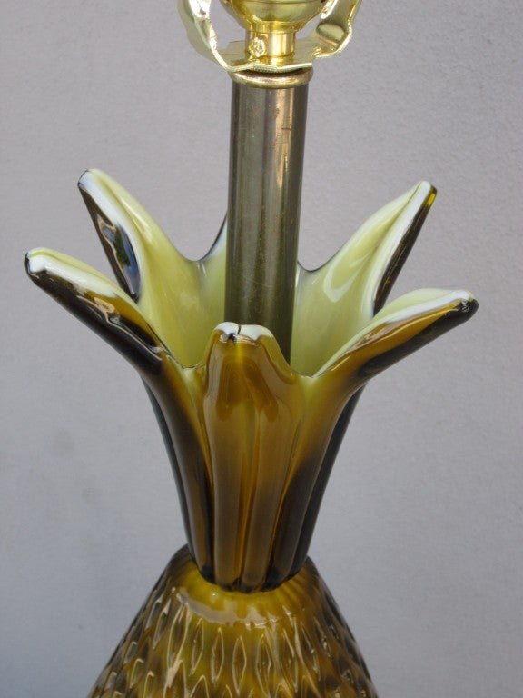 Italian Vintage Murano Pineapple Lamp