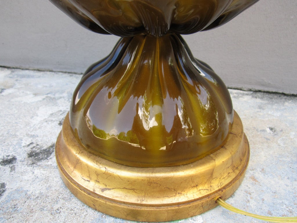 Vintage Murano Pineapple Lamp In Excellent Condition In West Palm Beach, FL