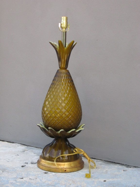 Vintage Murano Pineapple Lamp 1