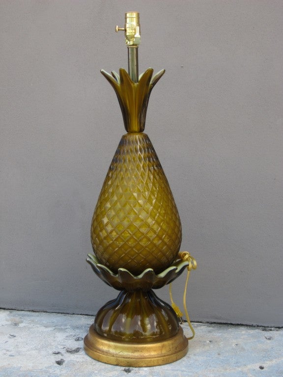 Vintage Murano Pineapple Lamp 2