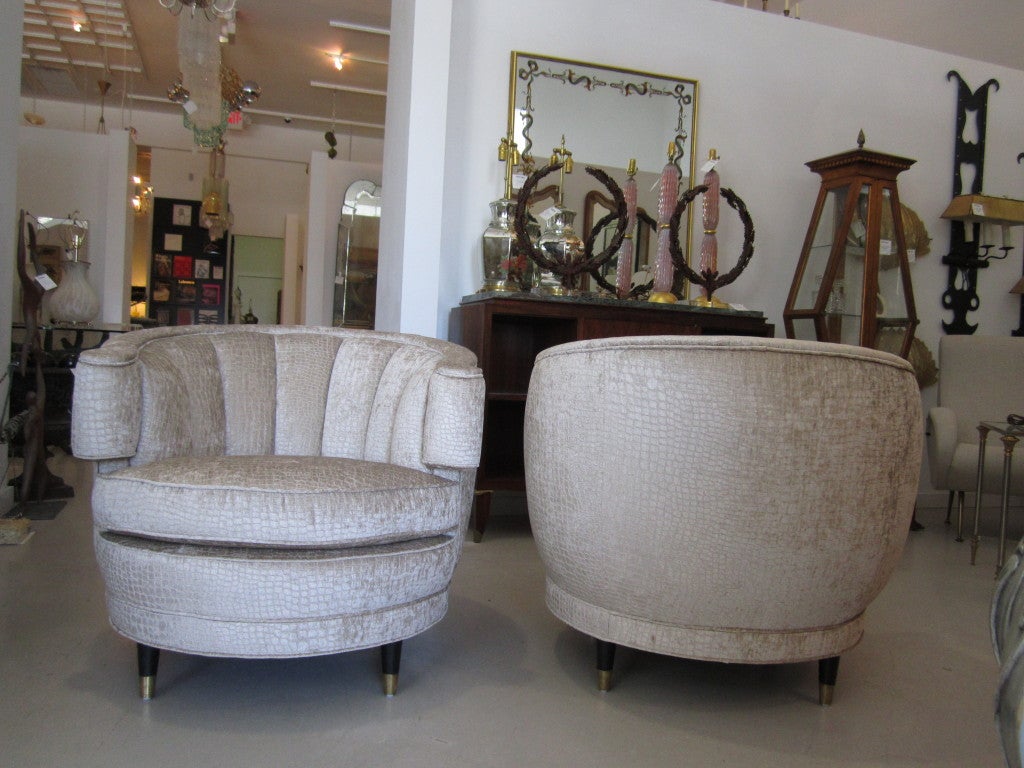 Pair of Vintage Deco Style Armchairs 5