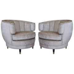 Pair of Vintage Deco Style Armchairs