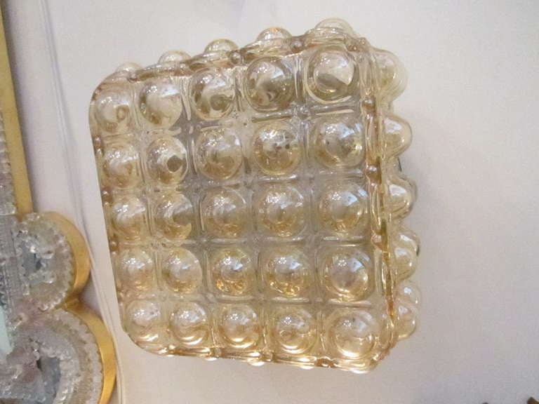 Vintage Square Austrian Glass Flush Mount