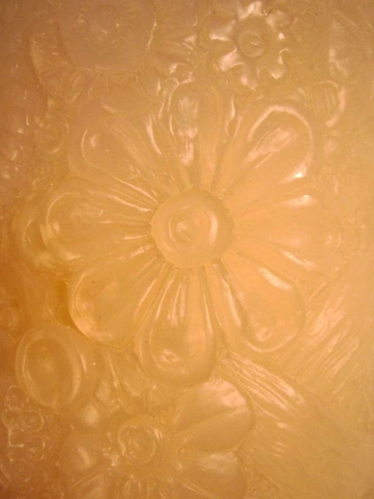 Pair of Sirmos Resin Flower Motif Sconces For Sale 1