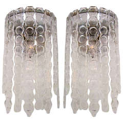 Pair of Murano Glass Sconces by Seguso
