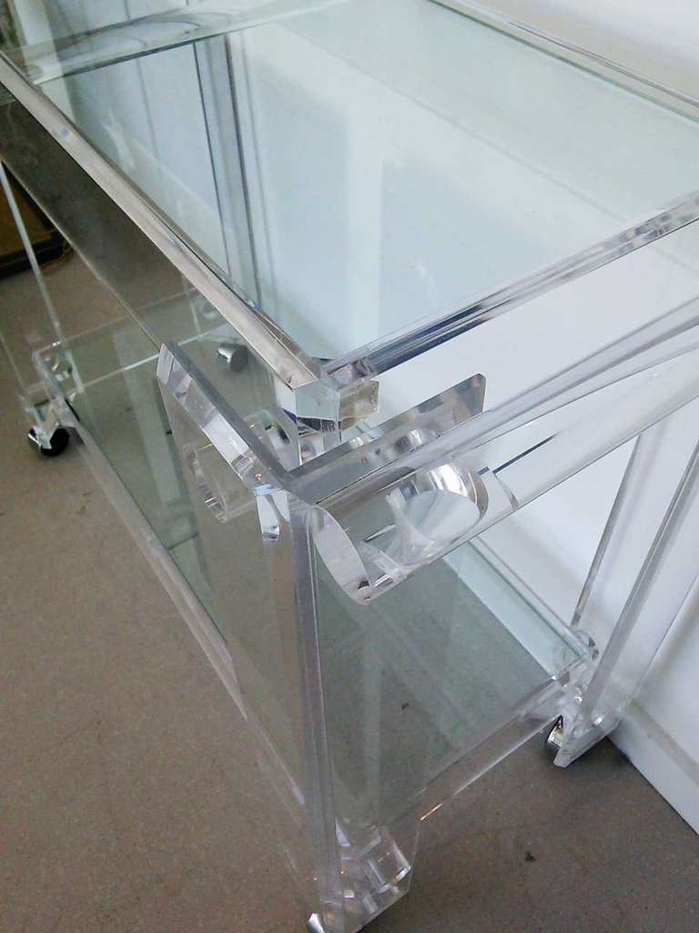 Late 20th Century Vintage Lucite Bar Cart