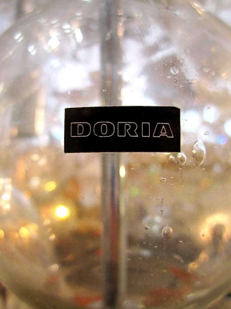 Large Vintage Doria Glass Chandelier 3
