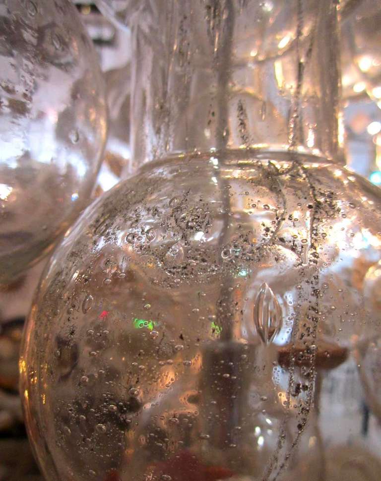 Large Vintage Doria Glass Chandelier 1