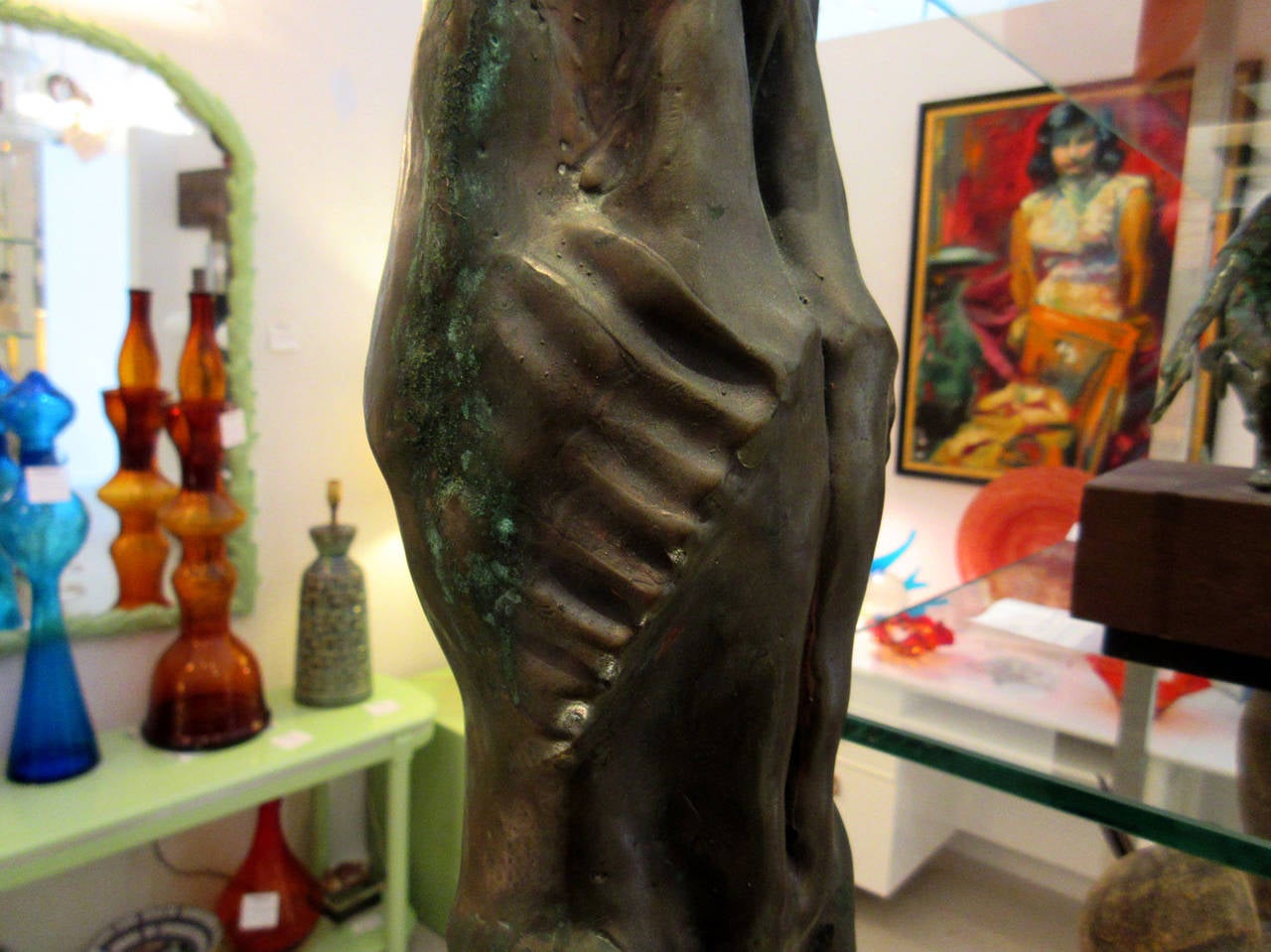 American Bronze Sculpture on Marble Base 1