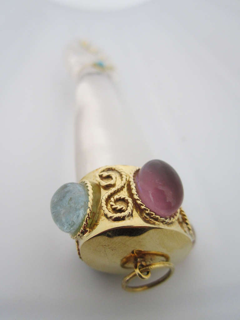 Other Gigantic Rock Crystal & 18 k Gold  Figa - Lucky Charm