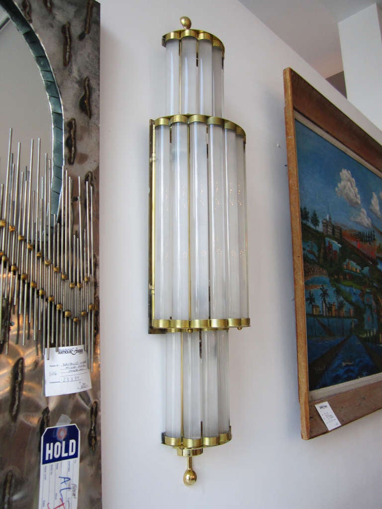 Pair of Large Murano Glass Wall Sconces 3