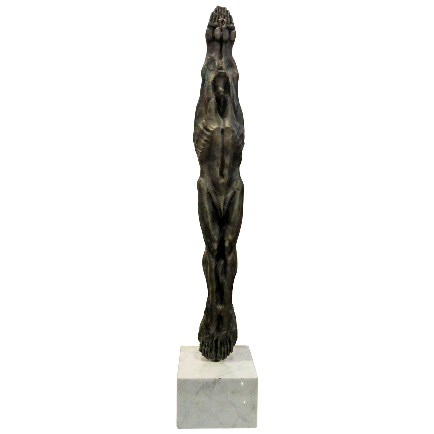 American Bronze Sculpture on Marble Base