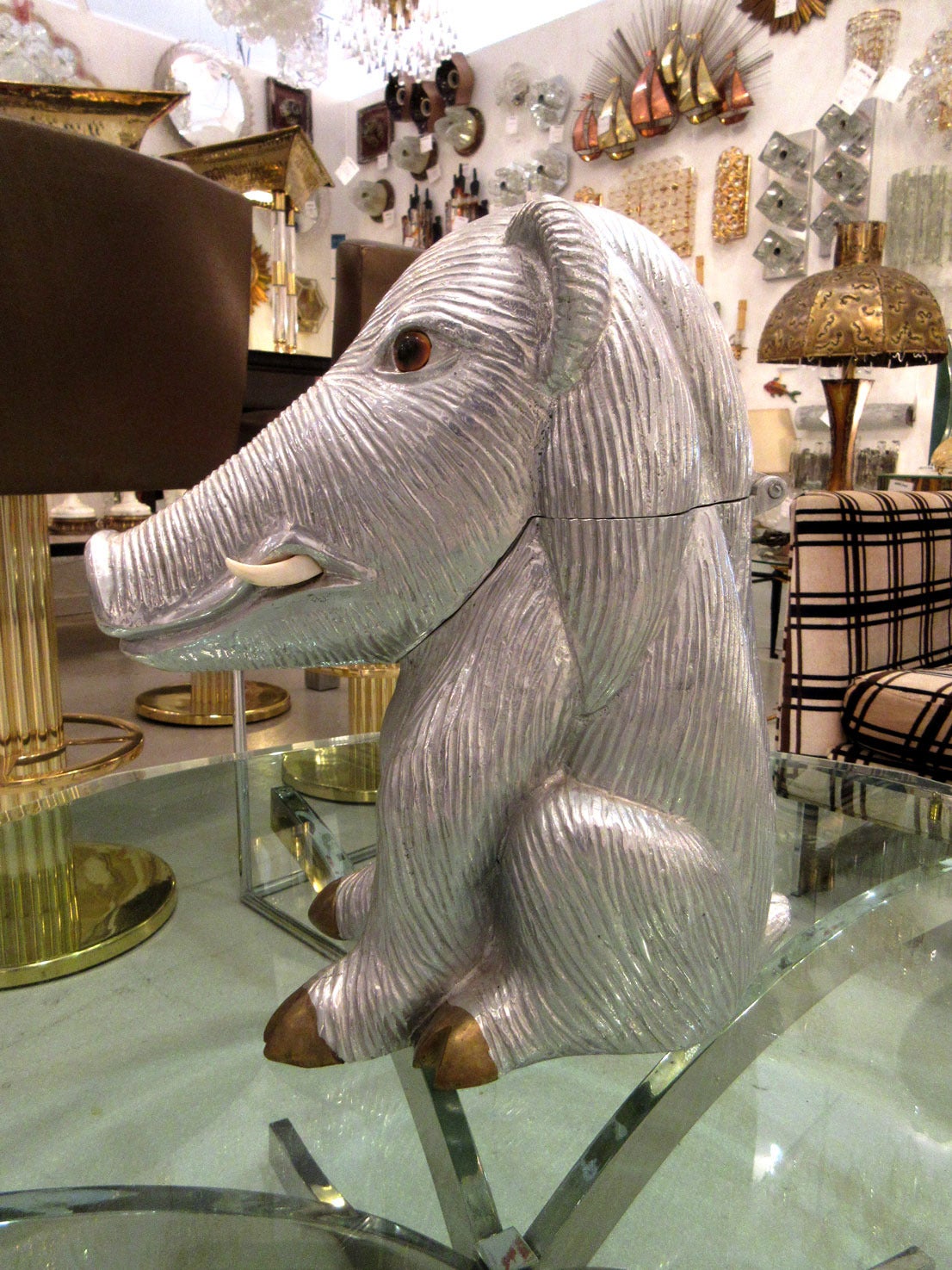 Arthur Court Aluminum Wild Boar Wine Cooler