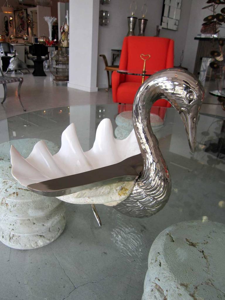 Italian Swans with Shell Bodies For Sale 2