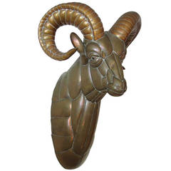 Large Sergio Bustamante Ram Trophy Mount