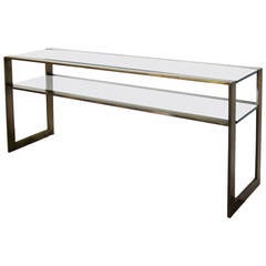 Bronze Tone Console Table in the Manner of Mastercraft