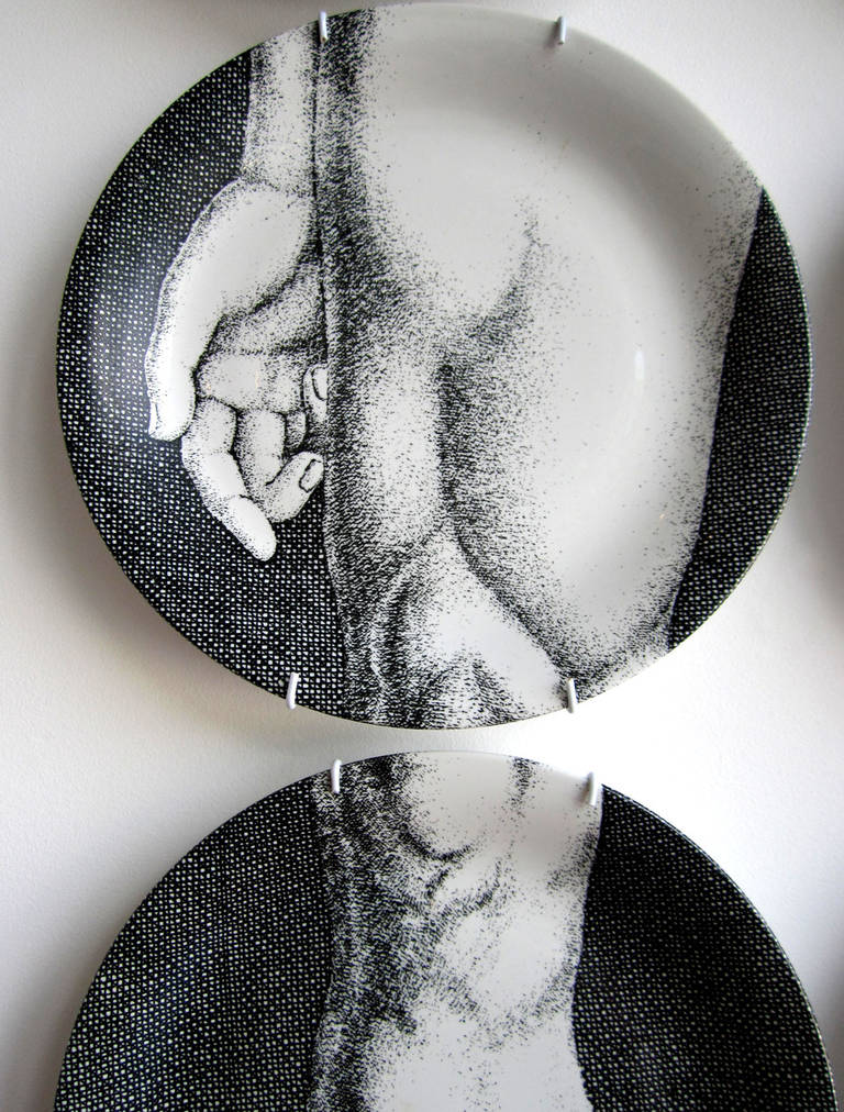 Fornasetti Adam and Eve Plates In Excellent Condition In West Palm Beach, FL