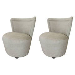 Pair of Morris Lapidus Alton  Upholstered Chairs