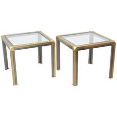Pair of Vintage Two-Tone Side Tables