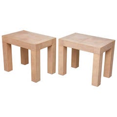 Pair of Stingray Geometric End Tables
