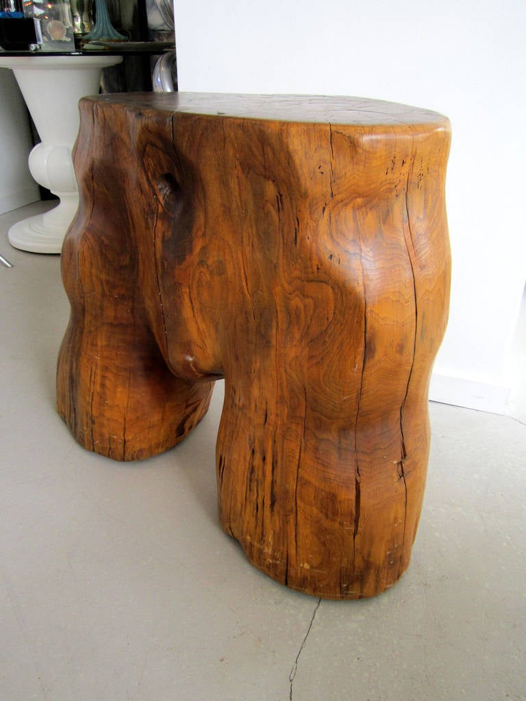 Organic Tree Trunk Table, Sculpture In Excellent Condition In West Palm Beach, FL