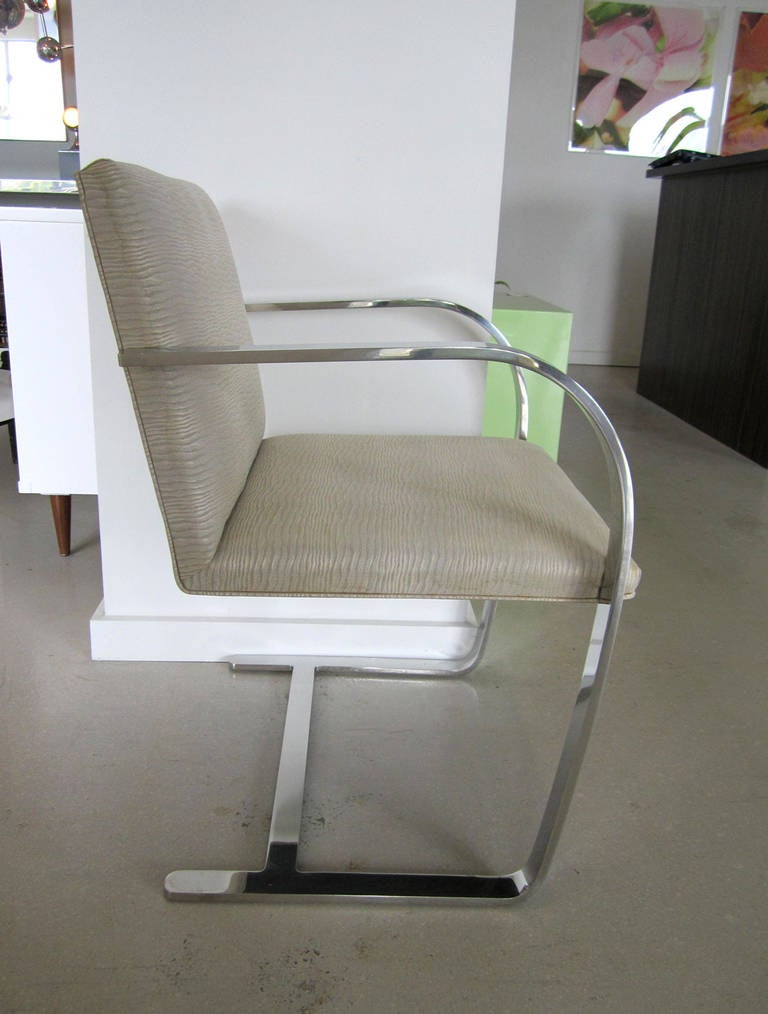 Set of Six Mies van der Rohe "Bruno" Chairs for Knoll