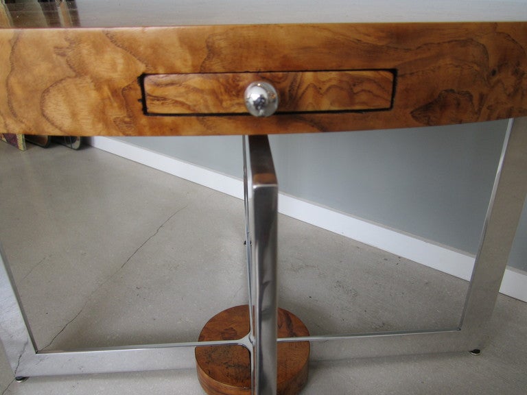 Rare Milo Baughman Burlwood Card Table 1