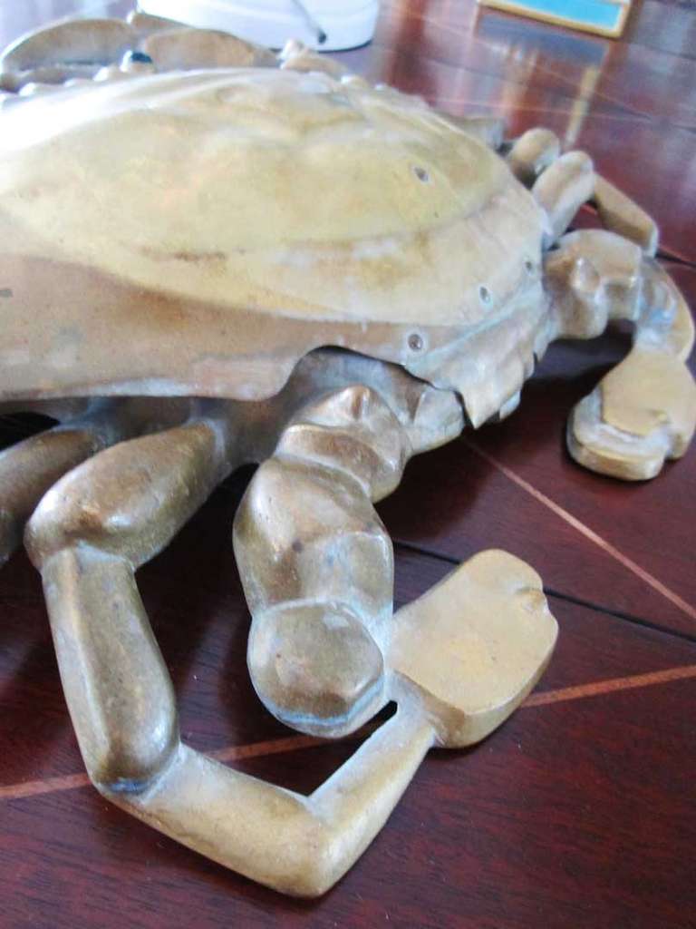Unknown Brass Crab Spitoon