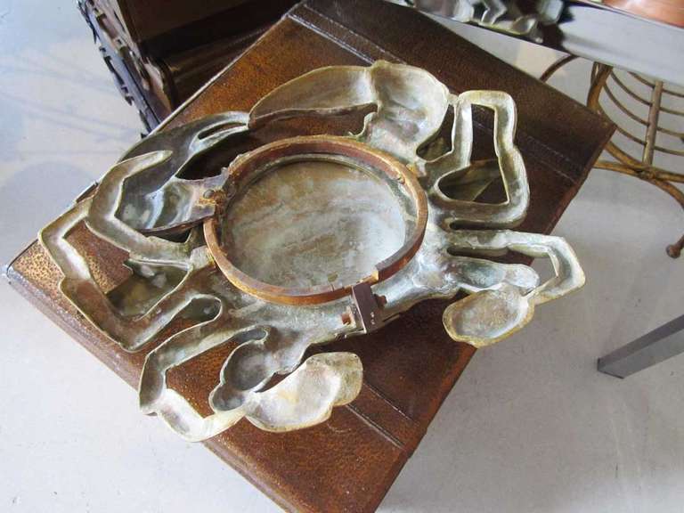 Brass Crab Spitoon 4