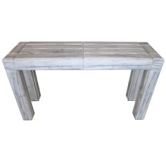 Mid Century Modern Marble Console Table