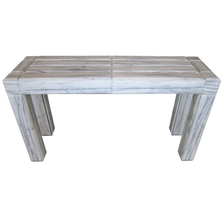 Mid Century Modern Marble Console Table at 1stDibs
