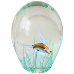 Murano Glass Aquarium Paperweight 8