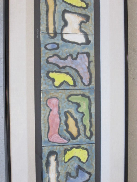 20th Century Large Harris Strong Framed Tile Composition
