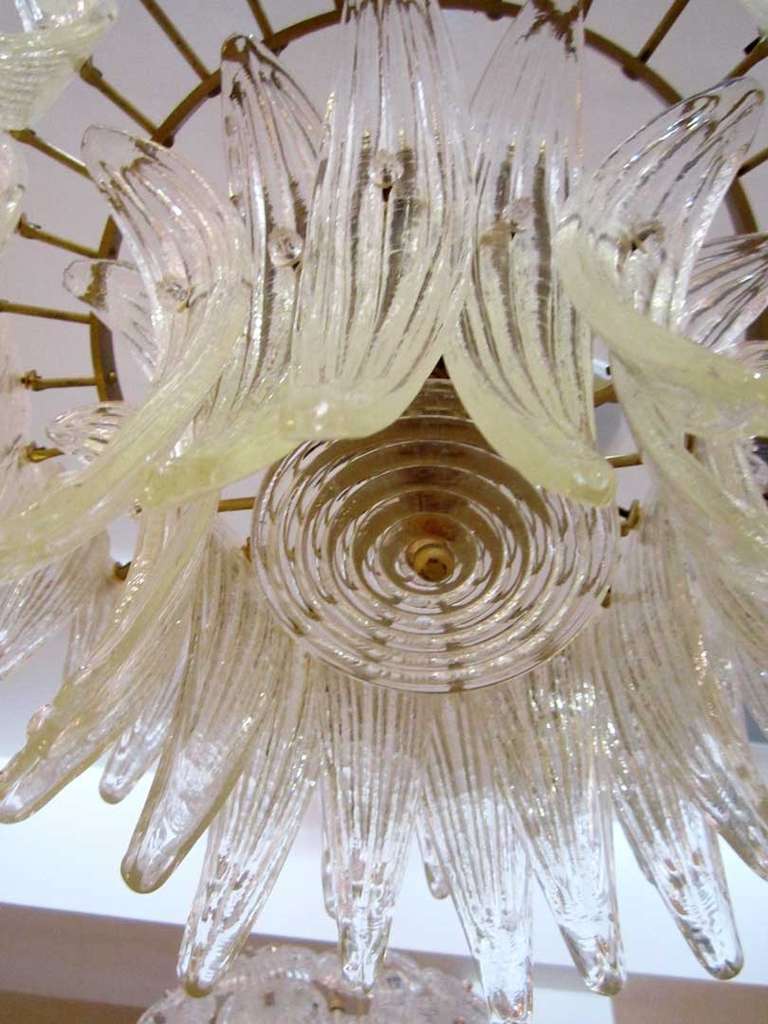 20th Century Vintage Barovier e Toso Leaf Chandelier