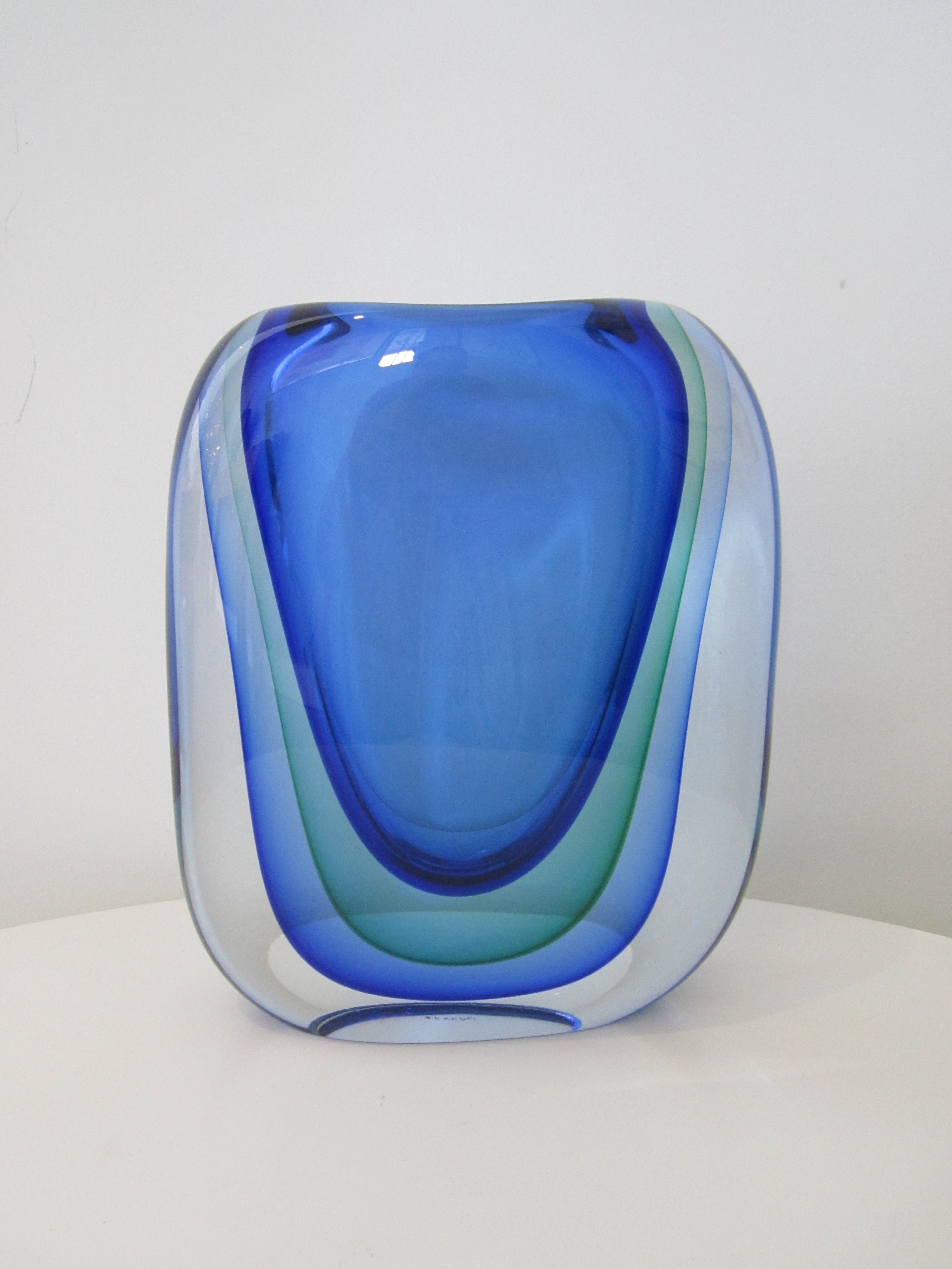 Blue and Green Murano Glass Vase at 1stDibs