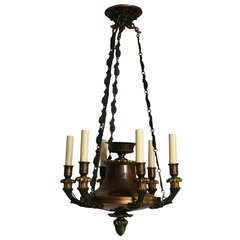 A 6 Light French Empire Style Chandelier