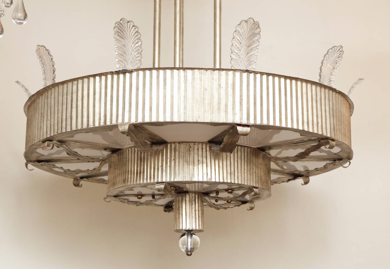American An Art Deco Inspired Three-Tiered Eltham Pendant Fixture by David Duncan