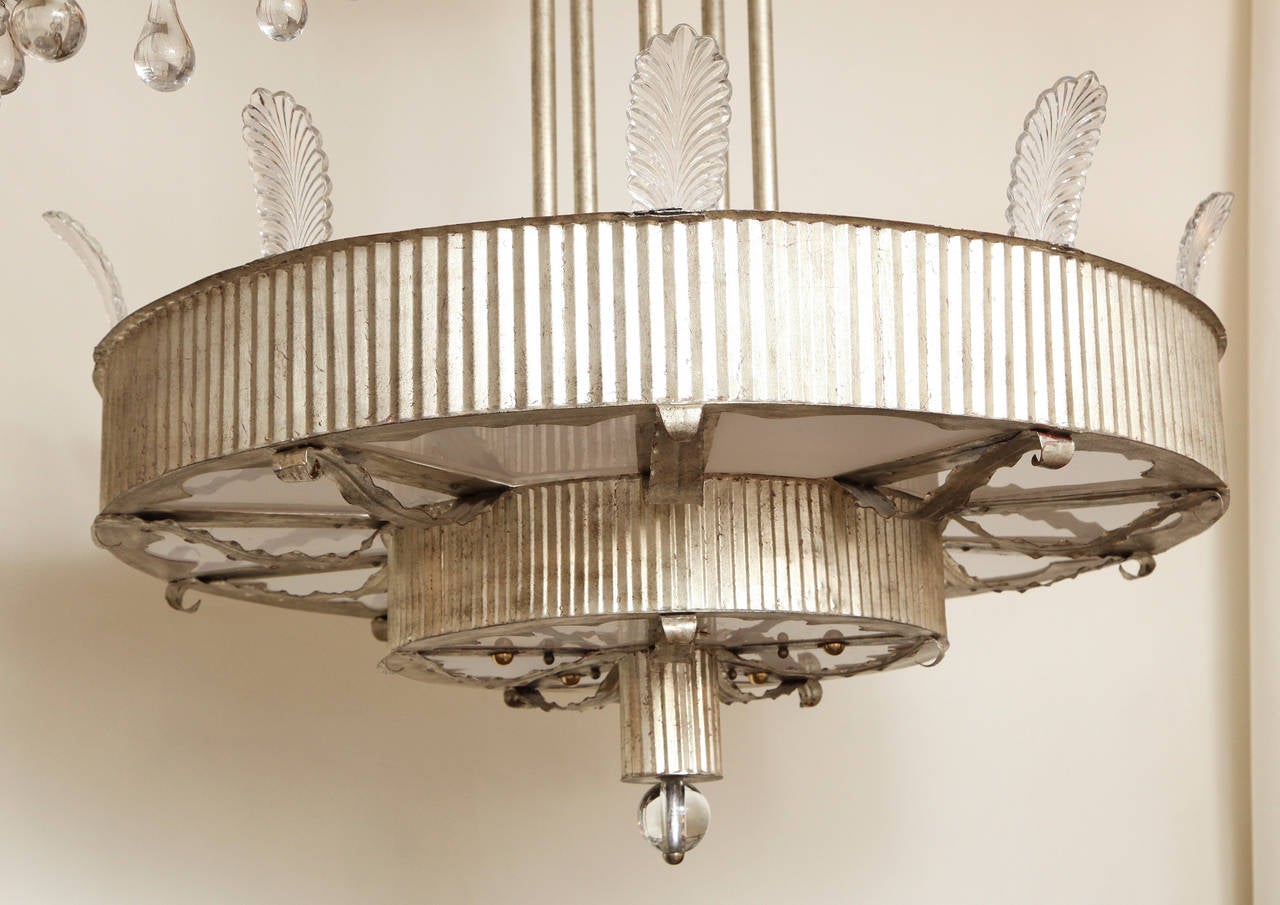 An Art Deco Inspired Three-Tiered Eltham Pendant Fixture by David Duncan 2