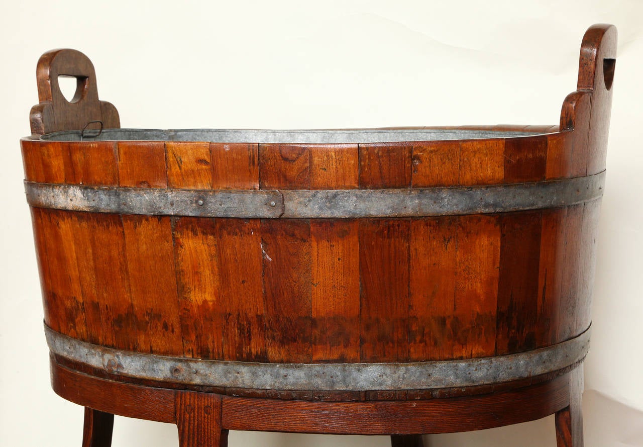 Late 19th Century 19th Century English Barrel Constructed Wine Cooler