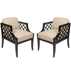 A Pair of Grosfeld House Open Armchairs