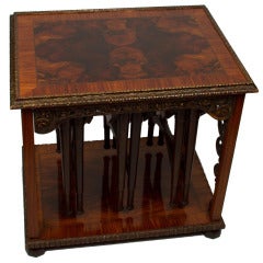 A Dutch Marquetry Inlaid Baroque Style Rectangular Nesting Table