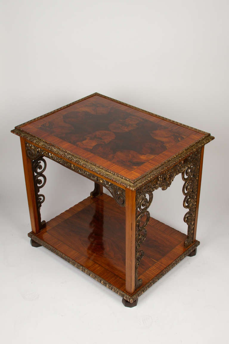 A Dutch Marquetry Inlaid Baroque Style Rectangular Nesting Table 1