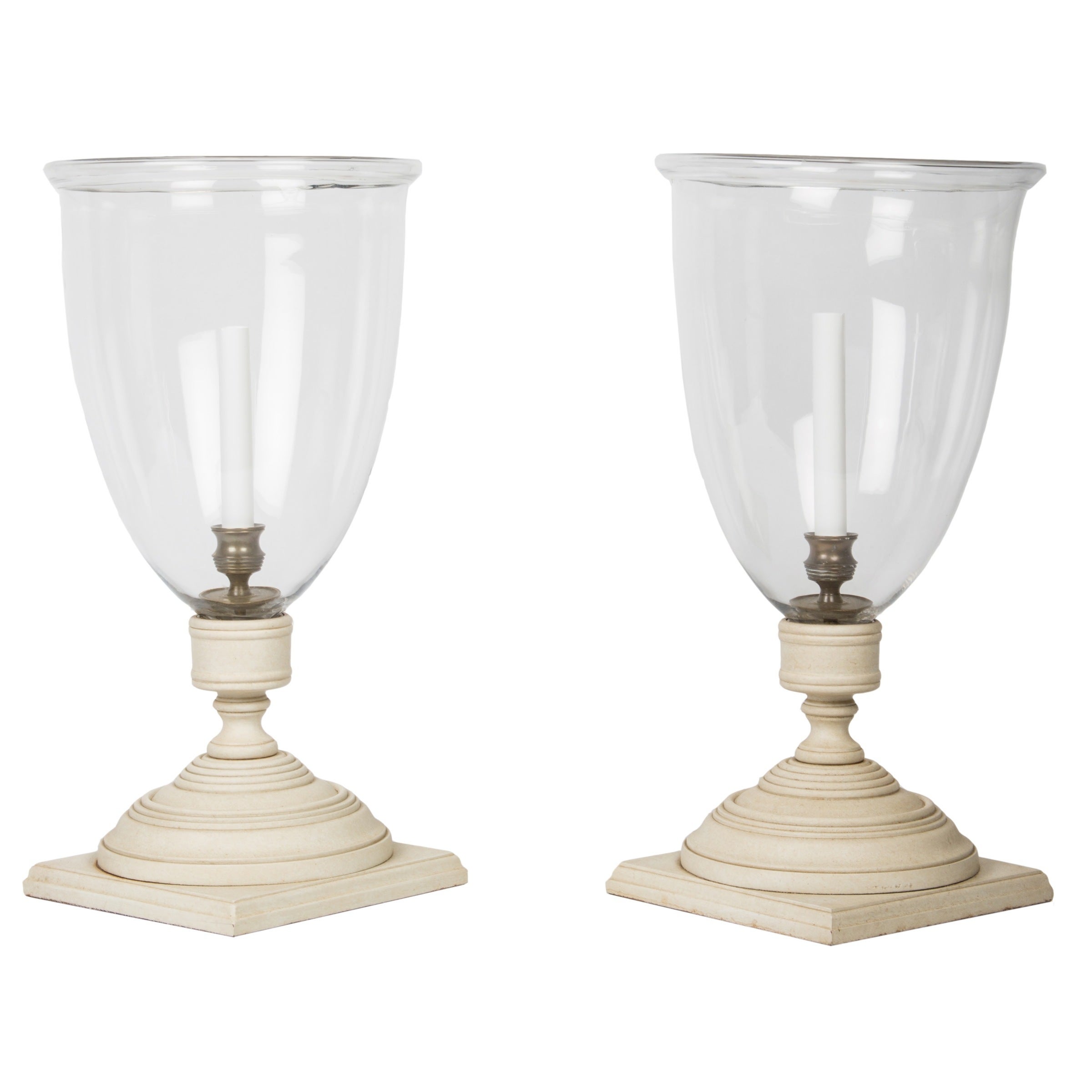 A Pair of Georgian-Style English Hurricane Lamps