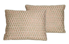 A Pair of Rectangular 1950s Fortuny Fabric Cushions