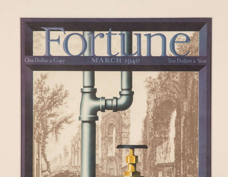 Mid-20th Century Original Framed Copy of Fortune Magazine
