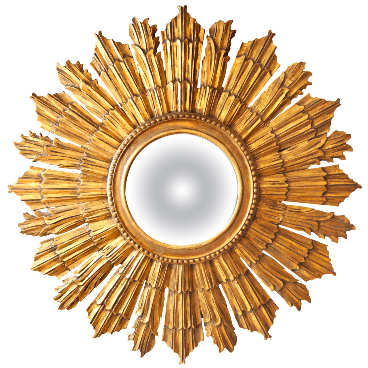 Italian Carved and Giltwood Sunburst Mirror