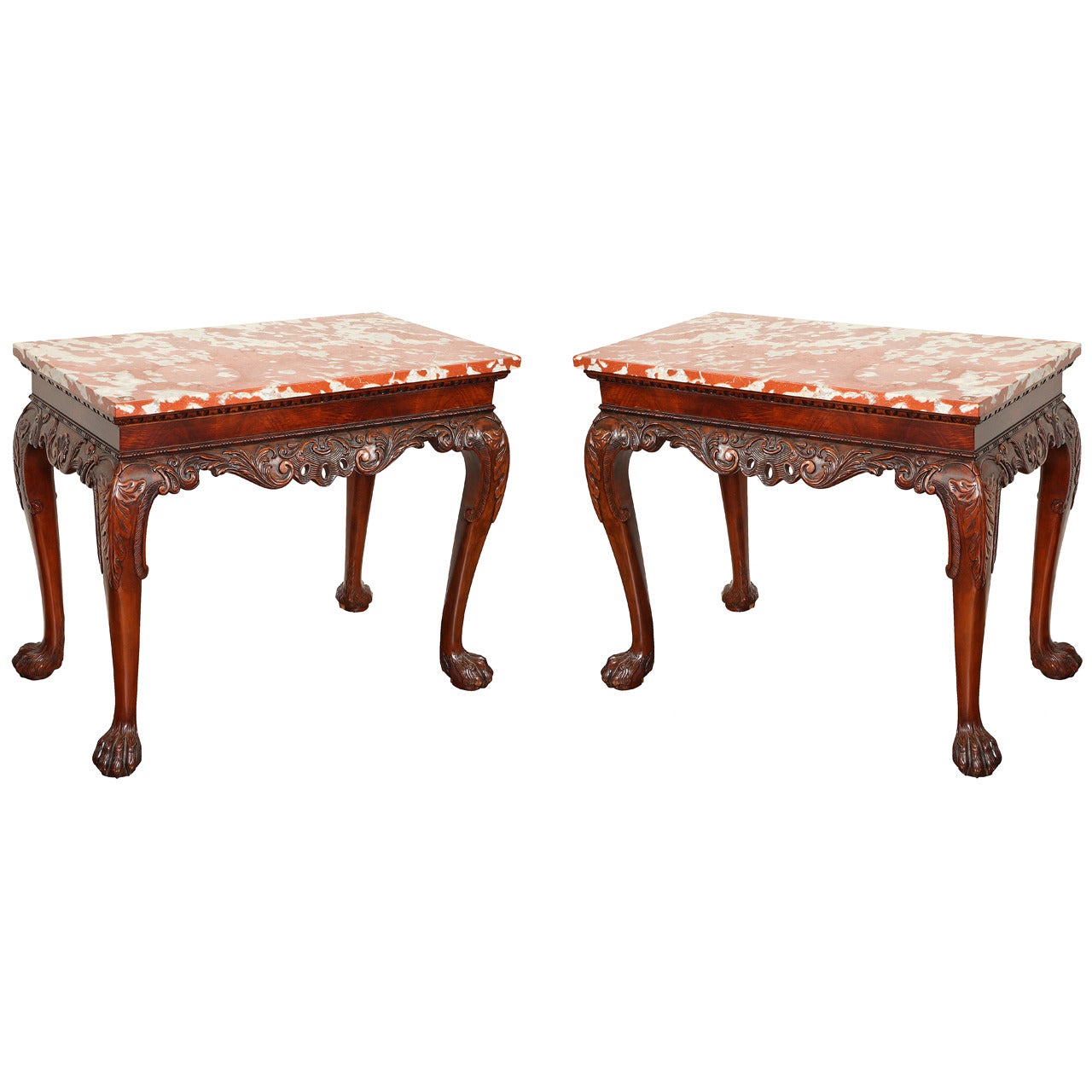 A Pair of English George II Side Tables