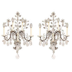 A Pair of 5 Light French Bagues Wall Sconces